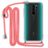 Xiaomi Redmi Note 8 Pro Boyun Askılı Şeffaf Tank Kılıf - 1