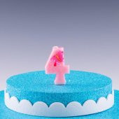 MUM KELEBEKLİ PEMBE 4 NO - 1