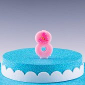 MUM KELEBEKLİ PEMBE 8 NO - 1