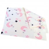 S-Mall Bebek Yastık Kılıfı 2 li - 35x45 cm - Wella Pembe Ay - 1