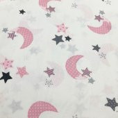 S-Mall Bebek Yastık Kılıfı 2 li - 35x45 cm - Wella Pembe Ay - 2