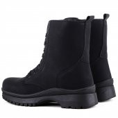 Vojo 766 Rahat Taban Fermuarlı Siyah Kadın Bot Bootie - 4