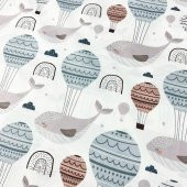 S-Mall Bebek Yastık Kılıfı 2 li - 35x45 cm - Mercan Balina - 2