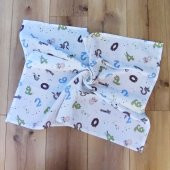 S-Mall Müslin Bebek Battaniyesi -Rakamlar -100 Pamuk -75x85 cm - 1