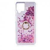 Samsung Galaxy M32 Kılıf Sulu Simli Akışkan Silikon - 3