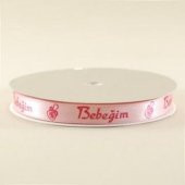 KURDELE SATEN 10 MT BEBEĞİM PEMBE - 1