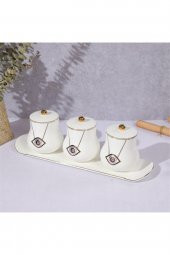 MONDECOR GNY008 NAZAR BONCUĞU 3LÜ BAHARAT TAKIMI BEYAZ - 1