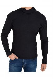 Boğazlı Slim Fit Triko Kazak - 2