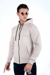 Kapüşonlu Fermuarlı Hoodie Içi Polarlı Kalın Sweatshirt Battal - 2