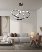 TT Aydınlatma TT310-SY  Trio Modeli Mat Siyah Led Avize thumbnail 5