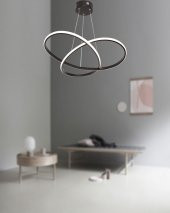 TT Aydınlatma TT310-SY  Trio Modeli Mat Siyah Led Avize thumbnail 6