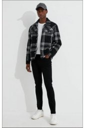 KOTON MİCHAEL REAL DARK BLACK DÜZ SİYAH SLİM FİT LİKRALI JEAN DENİM KOT PANTOLON - 1