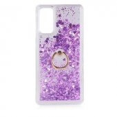 Samsung Galaxy S20FE Kılıf Sulu Simli Akışkan Silikon - 4