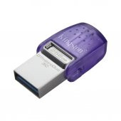 Kingston DTDUO3CG3-256GB DataTraveler microDuo 3C 200MB-s dual USB-A + USB-C Flash Bellek - 1