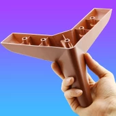 Napoli Lüks Mobilya Kanepe Sehpa Puf Koltuk Ayağı 14 Cm Kahverengi Ahşap Desenli Baza Ayakları - 6