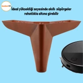 Napoli Lüks Mobilya Kanepe Sehpa Puf Koltuk Ayağı 12 Cm Kahverengi Ahşap Desenli Baza Ayakları - 2