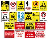 Atölye Fabrika İşyeri İş Güvenliği Uyarı Levhası -20 adet Pvc Levha - 1