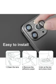 Apple iPhone 11 Metal Çerçeveli Kamera Koruma Lensi Gümüş - 5