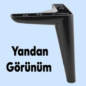 Piko Lüks Mobilya Kanepe Sehpa Tv Ünitesi Koltuk Ayağı 14 Cm Siyah Baza Ayakları - 5