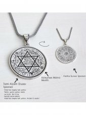 Mührü Süleyman Davut Yıldızı Fatiha Suresi Madalyon 925 Gümüş Kolye thumbnail 4