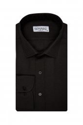 Slim Fit Armür Desenli Erkek Gömlek thumbnail 3