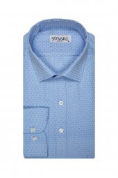 Slim Fit Armür Desenli Erkek Gömlek thumbnail 5