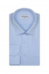 Slim Fit Armür Desenli Erkek Gömlek - 1