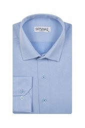 Slim Fit Armür Desenli Erkek Gömlek thumbnail 2