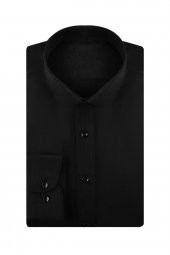 Slim Fit Siyah Erkek Gömlek - 1