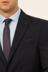 Slim Kalıp Düz Takım Elbise - 3