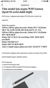 Easun Solar İnverter Wifi Kontrol Kutusu RS232 Portlu - Güneş Paneli Solar İnverter Wifi Box - 6