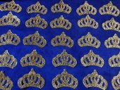Kristal Sarı Taşlı Taç 8x5 cm - Şapka Kıyafet Taşlı Aksesuar - 4