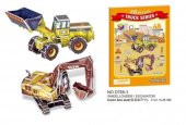 Excavator İş Makinesi 66 Parça 3D Puzzle - Truck Serisi Magic Puzzle - 1