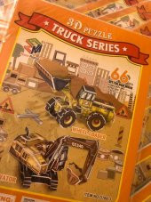 Excavator İş Makinesi 66 Parça 3D Puzzle - Truck Serisi Magic Puzzle - 3