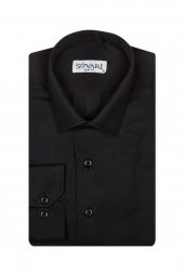 Slim Fit Armür Desenli Erkek Gömlek - 1
