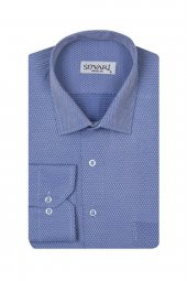 Bol Kesim Armürlü Beyaz Erkek Gömlek thumbnail 3