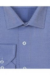 Bol Kesim Armürlü Beyaz Erkek Gömlek thumbnail 4