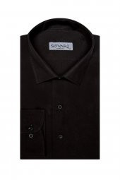 Slim Fit Siyah Erkek Gömlek - 1