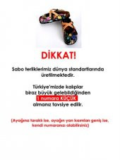 5405 Okyanus Desen Çapraz Sabo Terlik - 5