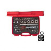 İzeltaş 1/4"-1/2" Altı Köşe Lokma Anahtar Takımı 35 Parça - 1113001038 - 2