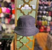 Salarticaret Unısex Kaşe Siyah Bucket Kova Şapka - 1