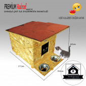 Kedi Kulübesi Premium Redroof Shıngle Çatı Kaplamalı - 1
