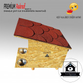Kedi Kulübesi Premium Redroof Shıngle Çatı Kaplamalı - 2