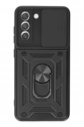 Samsung Galaxy S21 FE Kılıf Pars Lens Yüzüklü Kamera Sürgülü Silikon Kılıf thumbnail 1