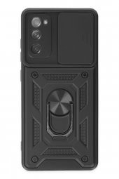 Samsung Galaxy S20 FE Kılıf Pars Lens Yüzüklü Kamera Sürgülü Silikon Kılıf thumbnail 1