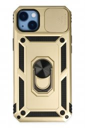 iPhone 14 Plus Kılıf Pars Lens Yüzüklü Kamera Sürgülü Silikon Kılıf - 6