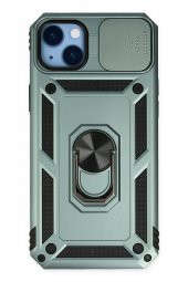 iPhone 14 Plus Kılıf Pars Lens Yüzüklü Kamera Sürgülü Silikon Kılıf - 7