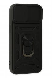 iPhone 14 Kılıf Pars Lens Yüzüklü Kamera Sürgülü Silikon Kılıf thumbnail 2