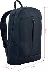 northern fashion 15.6" Notebook Bilgisayar Laptop Sırt Çantası Su Geçirmez Kumaş Ve Fermuarlı Siyah - 1