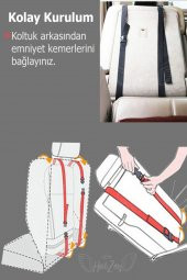 Bebek - Çoçuk Oto Koltuğu 3-12 Yaş Çoçuk Oto Koltuğu Emniyet Kemeri - 3